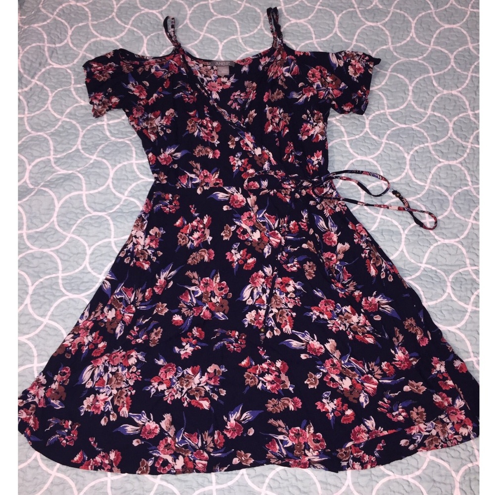 Angie | Navy Floral Wrap Dress